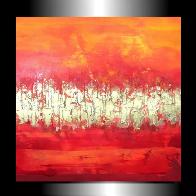 GEMÄLDE XXL abstrakt MALEREI Kunst ACRYL Original  Unikat 100 x 100 x 4 cm  GOLD