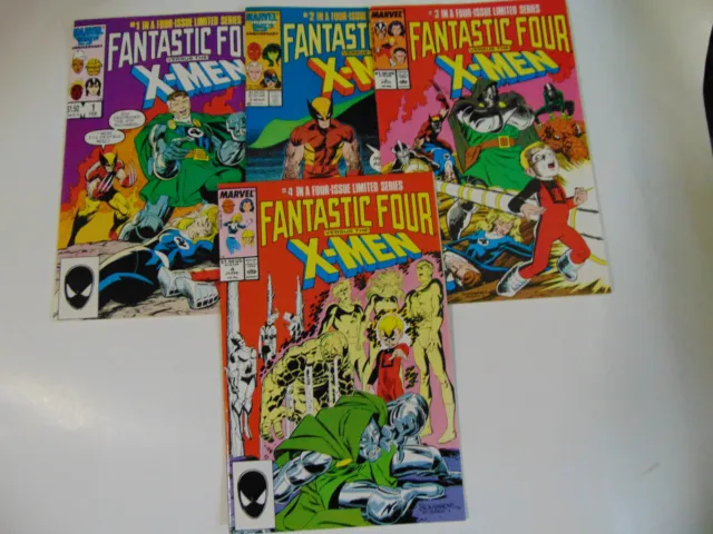 Marvel # 1-4 Fantastic Four VS The X-Men High Grade NM Copper Age Comic Books