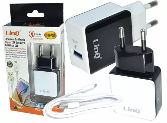 Alimentation Par Réseau + Câble Micro USB 15W - 3A Recharge Rapide Linq T-9v03