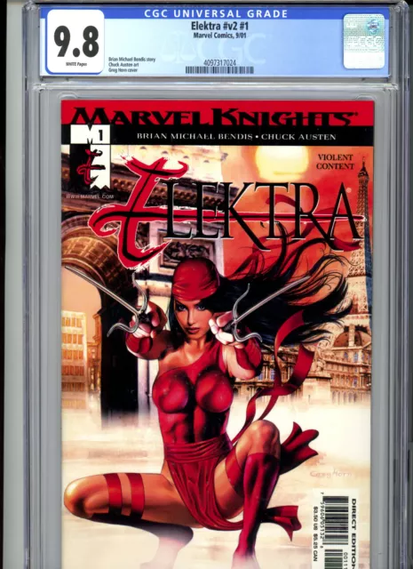 Elektra #V2 #1 (2001) Marvel CGC 9.8 White