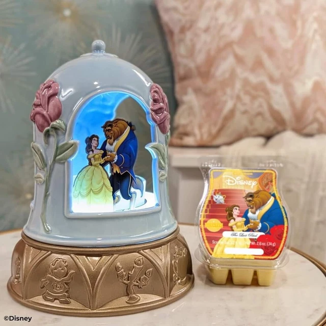 SCENTSY DISNEY BEAUTY and the Beast Enchanted Love Warmer + Last Petal