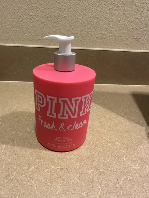 Victoria's Secret Pink Fresh & Clean Body Lotion Apple & Lily 16.9oz NEW RARE!