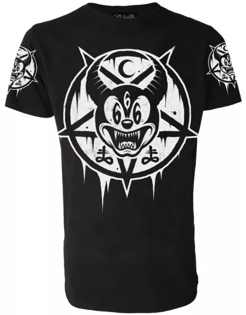 Mickey 666 - T-Shirt, Gothic Satanic Demonic Mouse Evil Cult Pentagram, Darkside