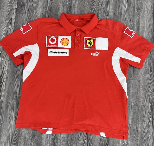Puma Ferrari F1 Formula One Racing team polo t-shirt Size XL Extra Large Puma Ferrari F1 Formula One Racing team polo t-shirt Size XL Extra Large