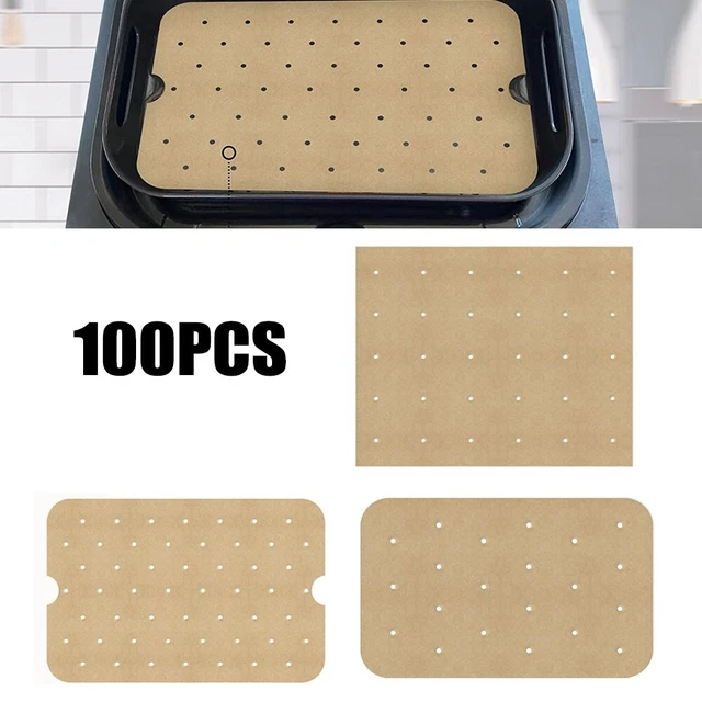 Fodere Monouso In Carta Per Friggitrice Ad Aria Doppia, 200 Pezzi Rettangolari Accessori~p151382850