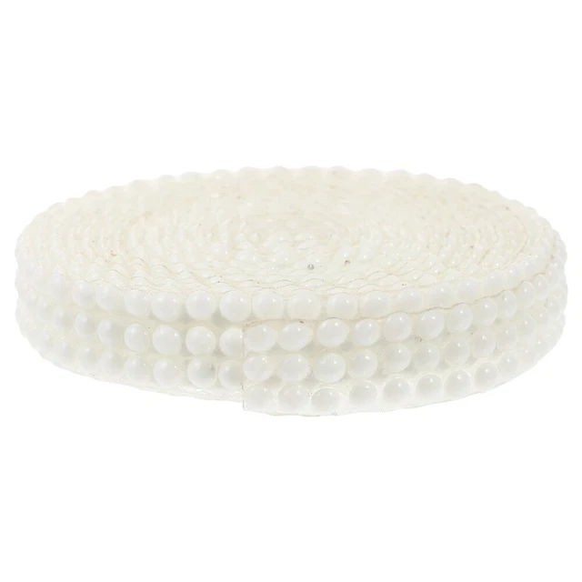 Taladro de resina blanca novia cinturón de perlas decorativo cadena de pedrería cristal