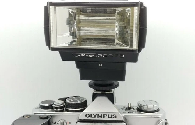 Metz 32CT3 SCA 300 MECABLITZ Flash + sca 321 Metz ADAPTER for OLYMPUS OM cameras