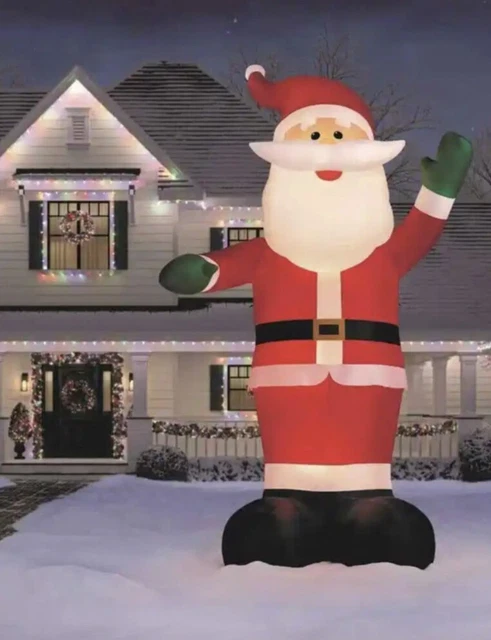 GIANT 20 FT Christmas Santa Claus BLACK Gloves Inflatable Holiday Decor