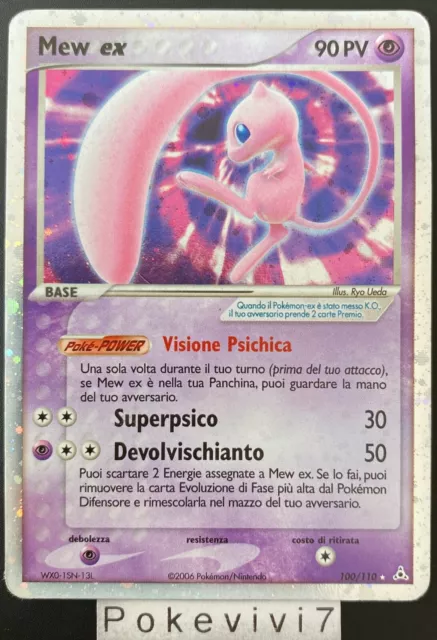 Carte Pokemon MEW 100/110 Ultra Rare EX Bloc EX Italien ITA