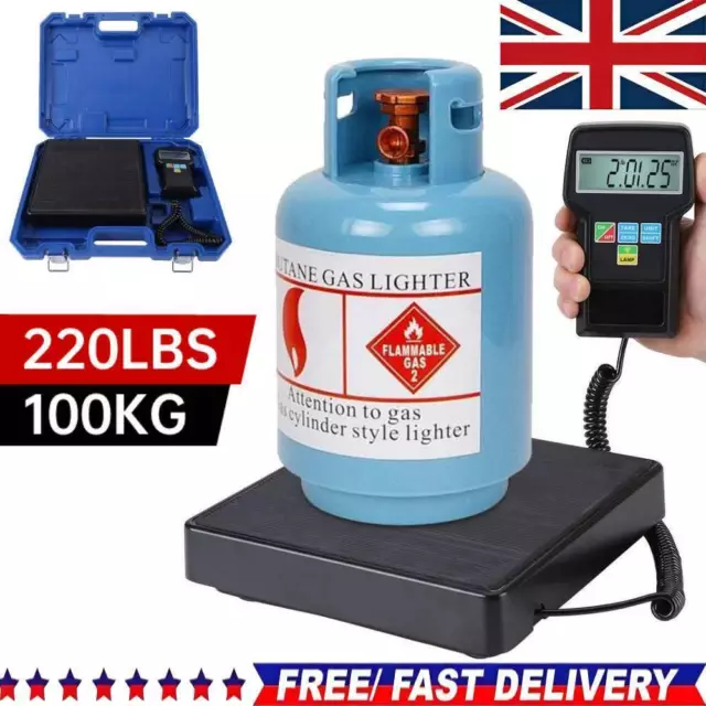 Refrigerant Charging Scale Electronic 220LB Digital HVAC A/C Refrigeration UK