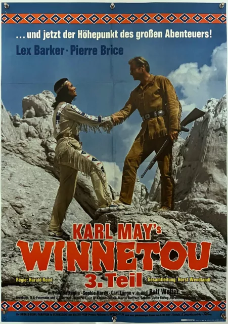 Karl May WINNETOU 3. TEIL original A1 Kino Plakat EA 1965