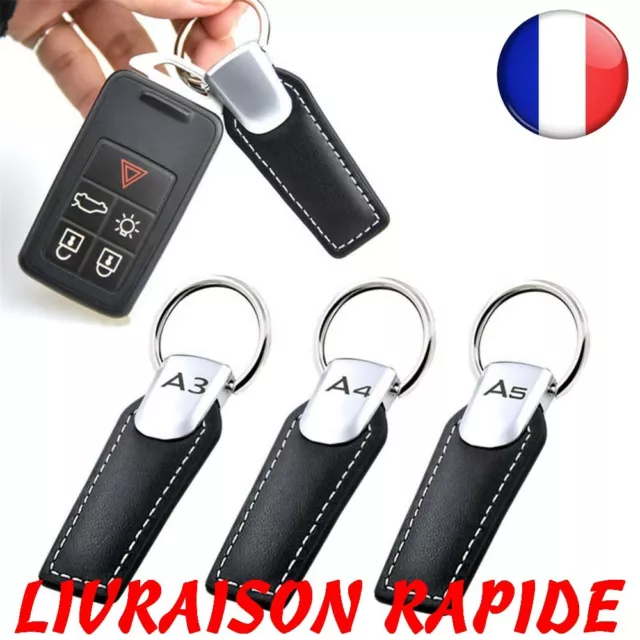 Porte Clés Cuir Voiture Logo Auto Audi A3 A4 A5 A6 TT S3 S4 S5 S6 Sline Emblème