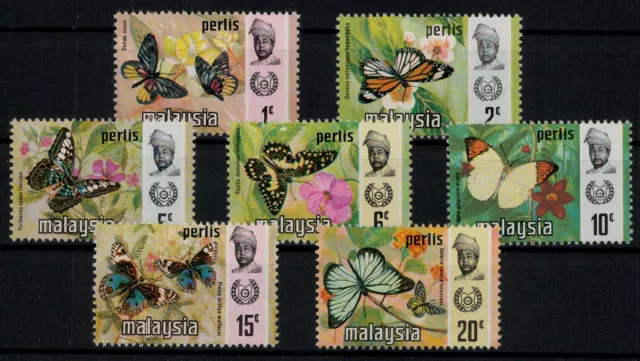 Malaiische Staaten Perlis; Schmetterlinge 1971 kpl. **