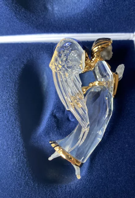 Swarovski Crystal Christmas Angel Ornament 2000 in Original Box  243453 Retired