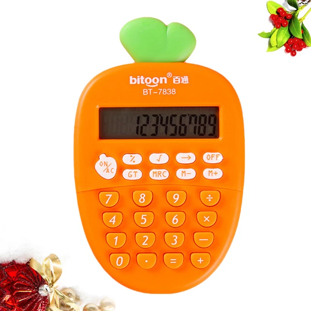 Calculadora portátil de zanahoria computadora de escritorio naranja pequeña