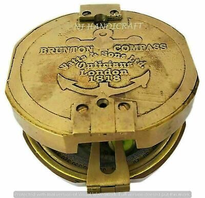 Antique Maritime 3"Compass best Brass Brunton Surveying Compass Geological gift