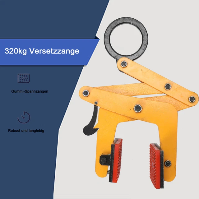 320kg Versetzzange Bordsteinversetzzange Steingreifer Klinkergreifer Steinzange