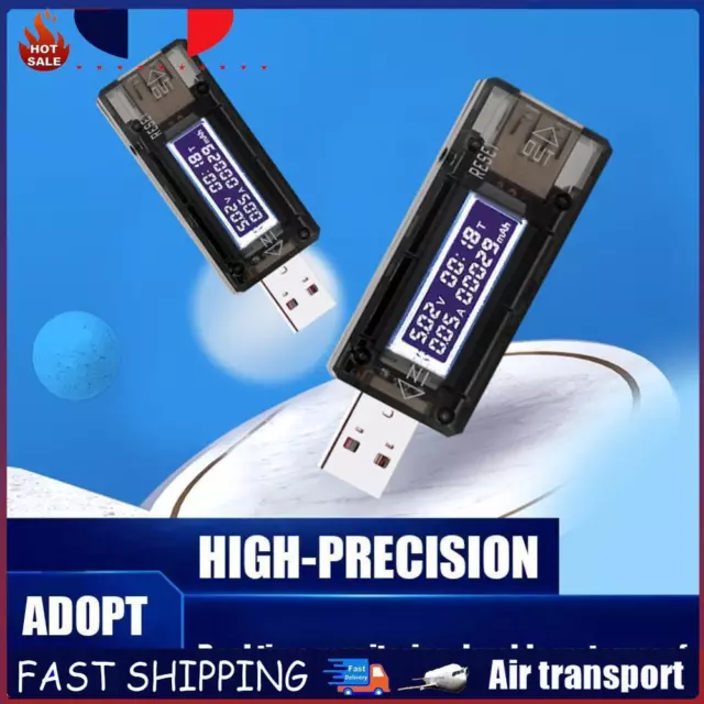 USB Tester 3.2-10V 0-3A DC Digital Voltmeter Ammeter Tester Charger Indicator FR