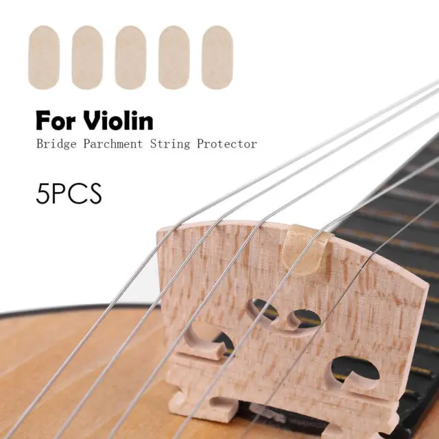 5pcs Viola E String Pads Replacement Parchment Durable Stringed Instrument Parts