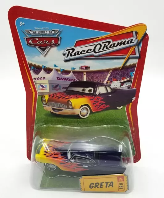 Disney Pixar World of Cars Race O Rama Greta #81 Diecast New In Package NIP