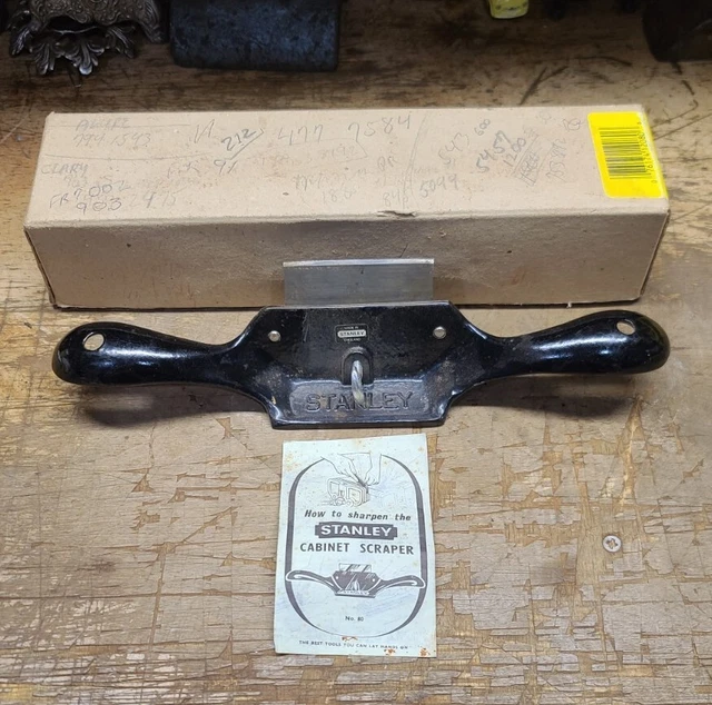 Vintage Stanley No 80 Cabinet Scraper Plane Spoke Shave Made In England Original
