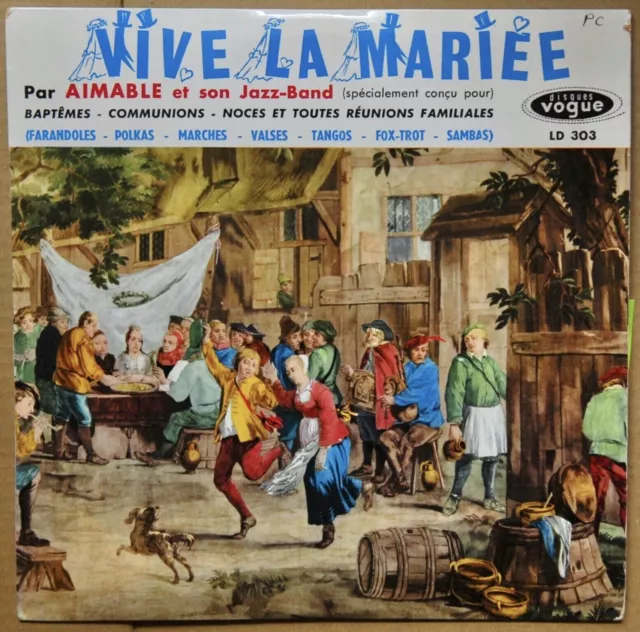 Lp 33 T 25Cm - Aimable Et Son Jazz-Band - Vive La Mariee - Vogue - 1956 - Tbe
