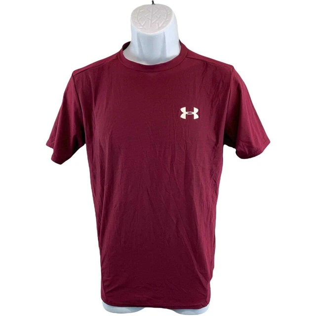 Under Armour HeatGear Compression Shirt XL Maroon Activewear Fitted Boys Youth