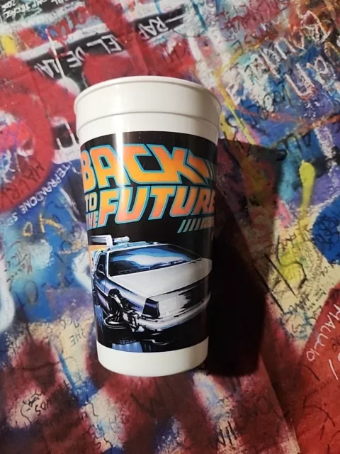 BACK TO THE FUTURE Part II VTG 1989 Plastic Cup Pizza Hut Pepsi.