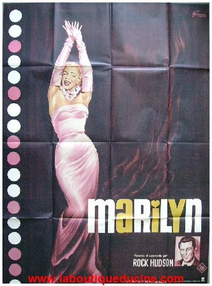 MARILYN MONROE Affiche Cinéma ORIGINALE 160x120 Movie Poster  ROCK HUDSON