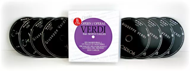 CD Verdi Opéra II Box Avec Maria Callas 8 Cds Incl. Ein Maskenball, Don Carlos 2