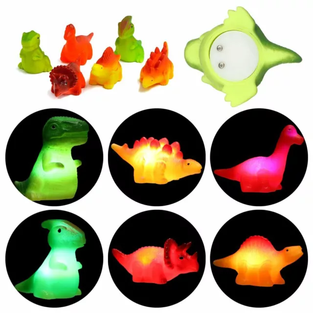Color Changing Light Toddlers Dinosaurs Animal Floating Light Up Baby Bath Toys