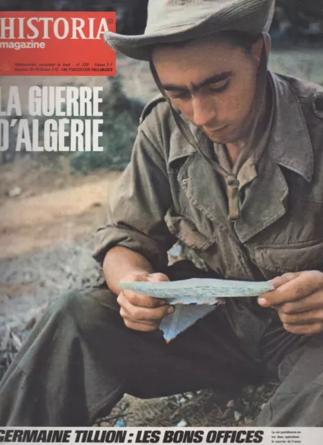 Historia Magazine La Guerre D'algerie N° 230, 1972,Germaine Tillion