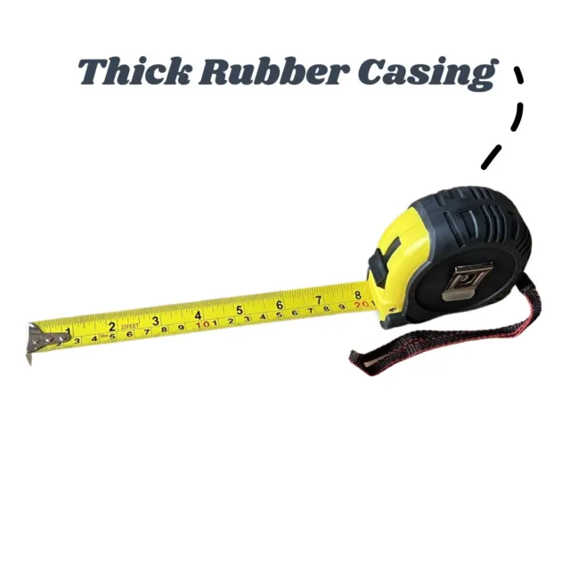 Tape Measure Heavy Duty Industrial w Protective Rubber Casing Measuring Tape 2