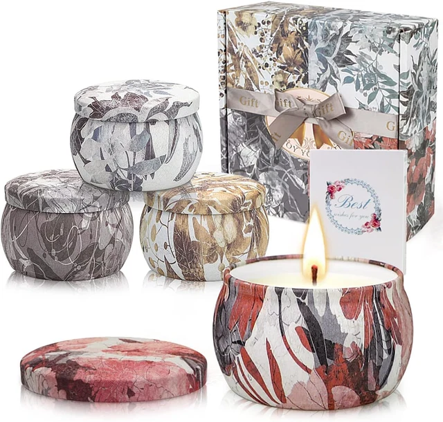 Set 18 Candele Profumate Cera Di Soia | 18 Fragranze Diverse | Regalo Con Biglietto | Per Aromaterapia E Casa