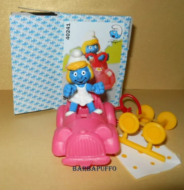 SUPERPUFFI SMURFS da BARBAPUFFO 40241 PUFFETTA AUTO SMURFETTE PINK CAR ce MIB