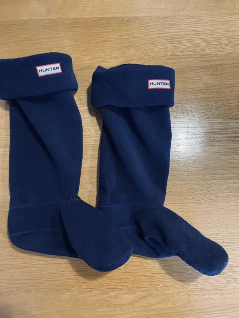 Hunter Fleece Welly Socks Navy Size M Size uk 3-5