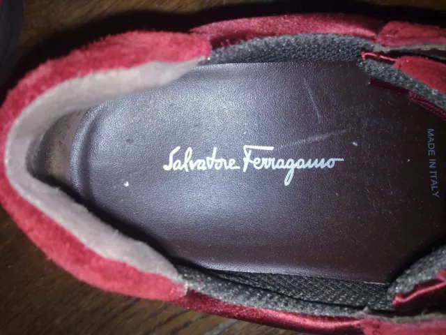 Salvatore Ferragamo Superbe paire de tennis BORJA rouge - Neuve portée une fois 3