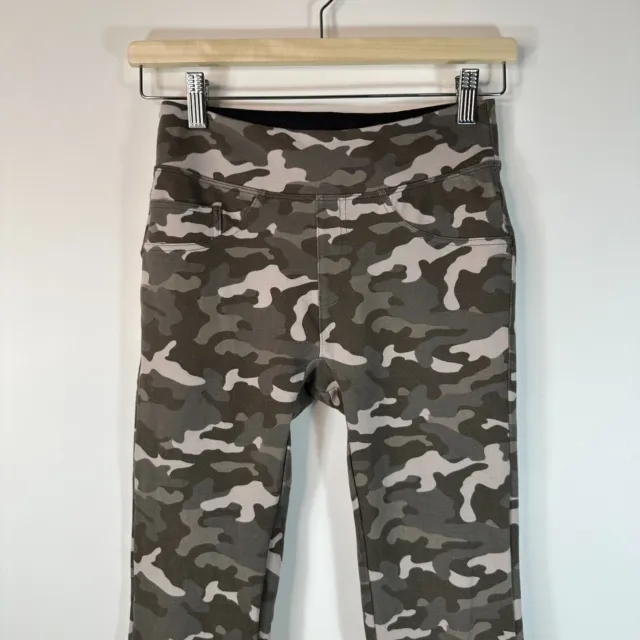 Assets by Spanx Leggings 20223R Camouflage Print Shaping Olive Womens Small S