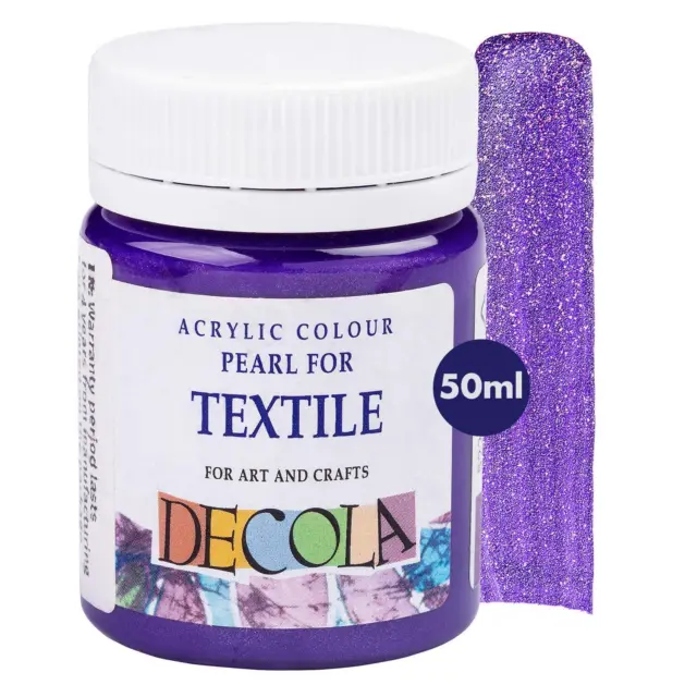 DECOLA COLORI per Tessuti permanenti Colori Glitter Colore Viola Verni EUR  15,00 - PicClick IT