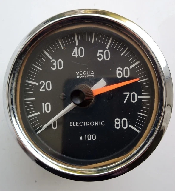 VEGLIA BORLETTI TACHOMETER / REV COUNTER 0-8000 rpm 3551/1