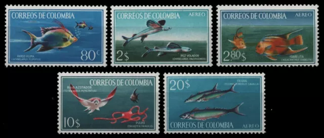 Kolumbien 1966 - Mi-Nr. 1078-1082 ** - MNH - Fische / Fish