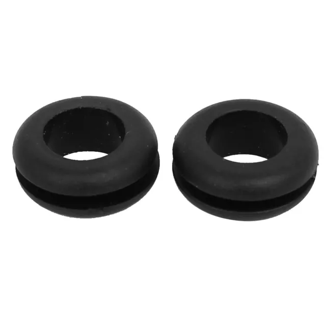 Rubber Ring Sealing Grommet Electrical Wiring Gasket Black 10mm Inner Dia 50pcs 2