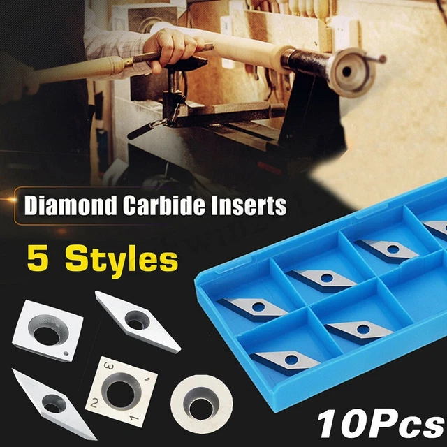Lot 10 Inserts Carbure Tungstène Rond 8,9 Mm – Fraises Tournage Bois Ci5