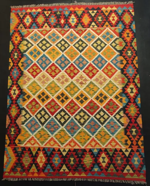 Classic Afghan/Turkish Kilim Rug, Handmade Wool Area Kilim Rug, Size 251x184 CM