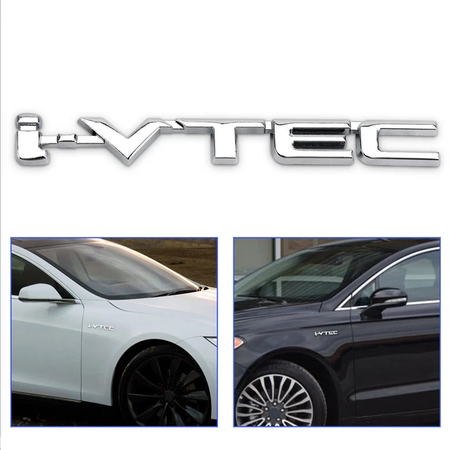 3D Metal i-VTEC Car Trunk Rear Turbo Fender Emblem Badge Decals Stickers Sil TZ4