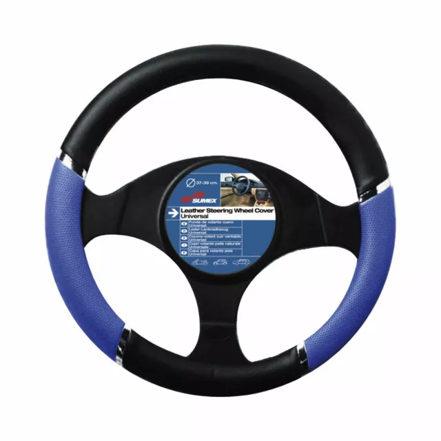 Couvre volant speed bleu-noir - Car + | Mongrossisteauto.com