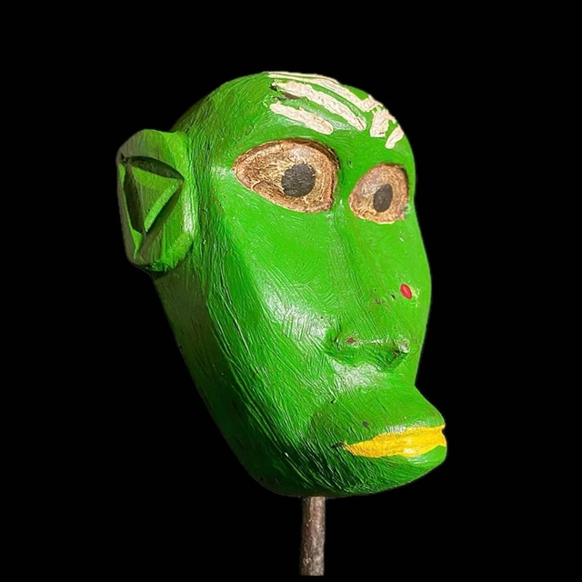 African Masks Also Known As Hanging Lega Mask Carved Vintage Mask- 8115