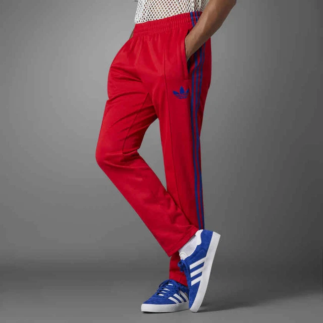 ADIDAS ORIGINALS MENS Adicolor 70s Striped Tracksuit Bottoms in Red £74