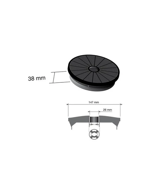 Rex Electrolux Zanussi Turboair Filtro Cappa Carboni Attivi Diametro - Foto 2