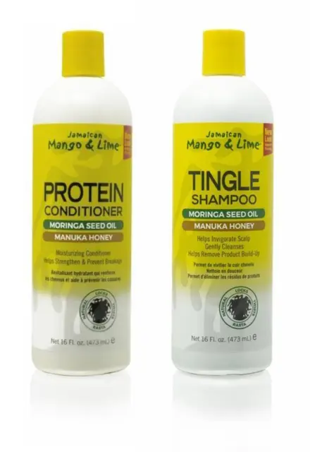 Jamaican Mango & Lime Tingle Shampoo 16oz and Protein Conditioner 16oz